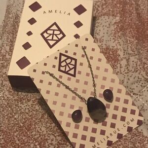 Amethyst Drop Jewelry Set: Amelia Rue NWOT​​​